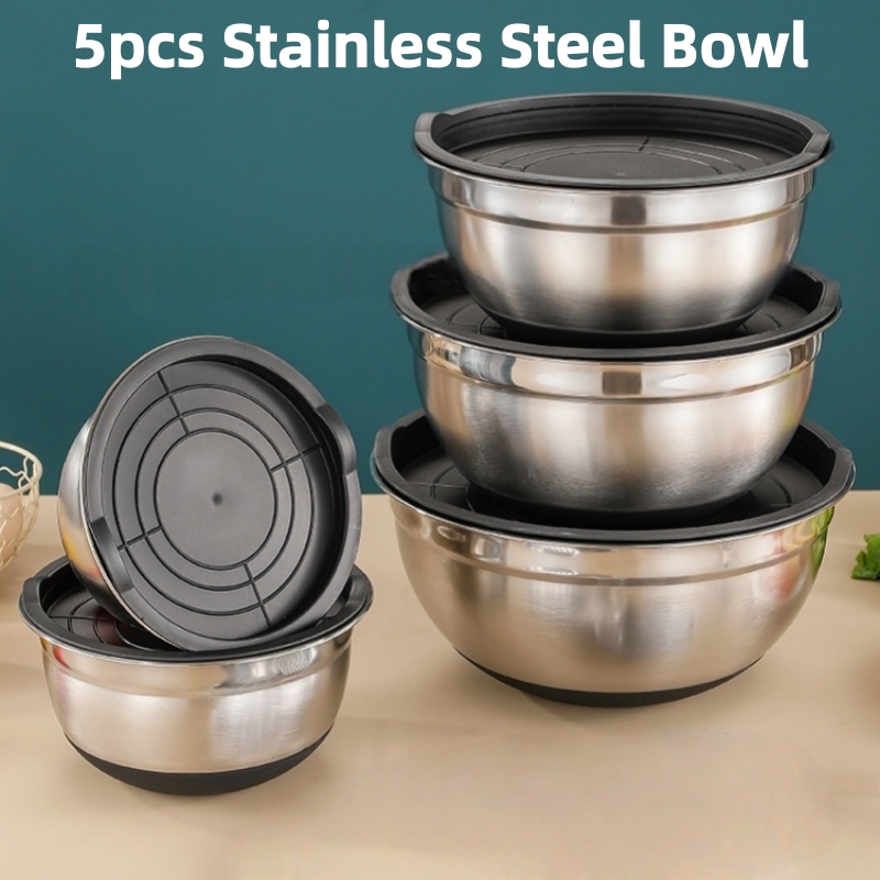 Baking Kitchen Set - Set da 5 ciotole in acciaio