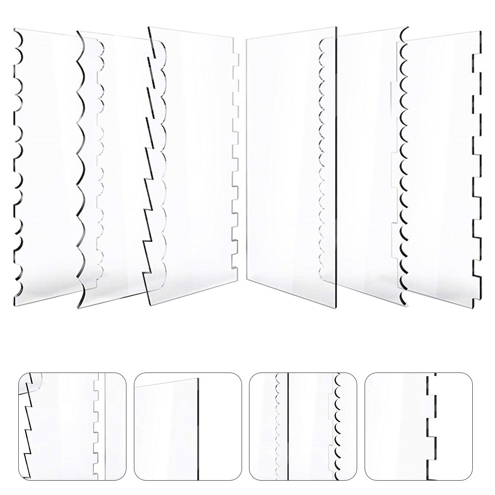 Baking Kitchen Set - Set di 6 raschietti trasparenti in