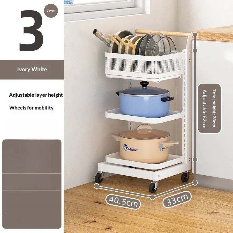 Kitchen Uncle - Carrello da Cucina con Ruote, Isola